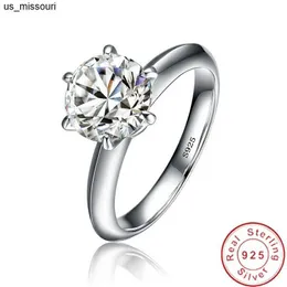 Bandringe 99 Rabatt auf Solitaire 1 Karat Lab-Diamant-Ring 100 echtes 925er Sterlingsilber, Verlobung, Hochzeit, Bandringe für Damen und Herren, Party-Schmuck J230522