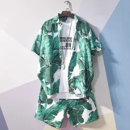 Men's Tracksuits Beach Clothes Men Hawaiian Shirt Set Fashion Clothing Streetwear Causal Seaside Outfits Breatab Cool Shorts 230522