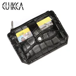 Wallets CUIKCA Classic Crocodile Pattern Card Holder Men Women Leather Case ID Wallet Purse Pouch