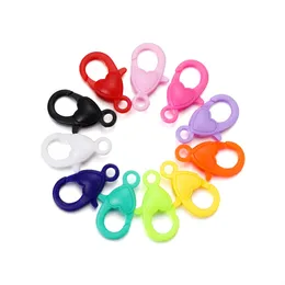 20/50Pcs/Bag Colorful Plastic Love Key Chain Ring Lobster Clasp Hooks Clips Connectors For DIY Jewelry Crafts Making Supplies