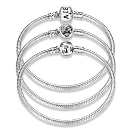 Bangle 2021 Authentic 925 Sterling Srebrny łańcuch węża dla kobiet bransoletki Piękne Bransoletka biżuterii