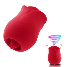 Vibradores clitóris fêmeas sucking vibrador forma de rosa língua lambendo o estimulador anal estimulador rápido mulheres masturbador lésbico brinquedos sexuais 230520