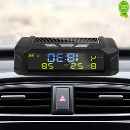 Car New Car Clock Look Solar Car Digital Clock with LCD Display Auto Accessories For Unique Parts Portable Car Ornaments