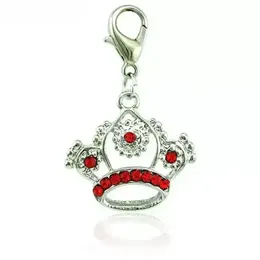 Fashion Keychain Favors Lobster Clasp Charms Dangle Rhinestone Pierced Imperial Crown Pendants DIY Making Jewelry Accessories