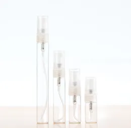 Flacone spray per profumo in vetro trasparente sottile Spruzzatore per nebulizzazione per campioni Flacone per provette Fiale in vetro Flacone per profumo ricaricabile 2ml 3ml 5ml 10ml
