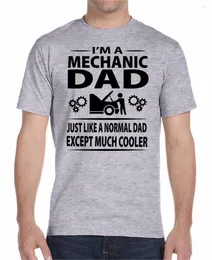 Herr t-skjortor män skjorta mode sommar bomull tees im en mekaniker pappa precis som normalt utom mycket svalare fitness t-shirt