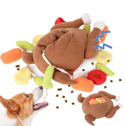 Giocattoli per cani mastica peluche per cani Snuffle Toy Pet Interactive Puzzle Feeder Addestramento alimentare Iq Dog Chew Squeaky Toys Incoraggia le abilità naturali di foraggiamento 230520