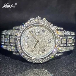 Diamond Watches Crystal Wristwatches Relogio Masculino Luxury MISSFOX Ice Out Watch Multifunction Day Date Adjust Calendar Quartz For Men Dro 221018