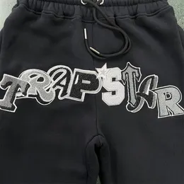 İngiliz tasarımcı Trapstar Trailsuit Erkekler Widcard Zip-Black /Monokrom 1 En Kalite İşlemeli Kadın Hoodie Jogger Pantolon Eu Boyut XS-XL9JH