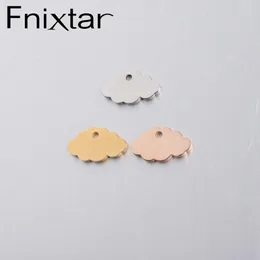 Other Fnixtar 20Pcs/Lot 9*15mm Small Cloud Charms Stainless Steel Mirror Polished Cloud Shape Charms For Women DIY Making Jewelry