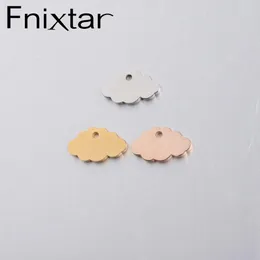 Inne fnixtar 20pcs/działka 9*15 mm małe urok chmury lustro nierdzewne polerowane chmurowe urok dla kobiet DIY Making Jewelry