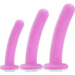 fabriksuttag pluggstorlekar dockning plug-träning silikon dildo set med stark sugkopp prostata g-spot sex leksak lämplig för nybörjare män och kvinnor