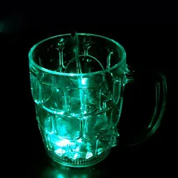 50 st 550 ml LED ölmugg plast Stor kapacitet LED -blinkande ölkopp fancy Light Glass Color Changing Bar Decoration