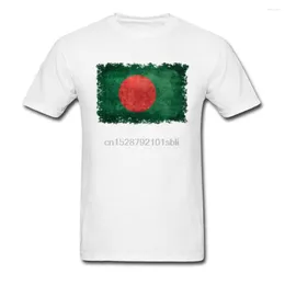 Men's T Shirts Vintage Bangladesh Flag Style All Cotton Shirt For Men Tops Tees Fashion Mother Day Crew Neck Tee Summer