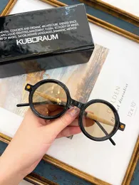 Designer Kuboraum Cool Solglasögon Super High Quality Luxury New P1 Round Frame för män och kvinnor med originallåda