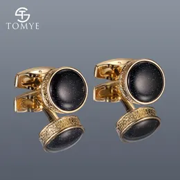 Cufflinks for Men TOMYE XK20S038 High Quality Starry Sky Round 2 Colors Metal Buttons Casual Dress Shirt Cuff Links for Gifts