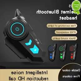 Samochód nowy X-15 2 w 1 mikrofon Bluetooth Motorcycle Helmet Zestaw słuchawkowy 1200 mAh Wodoodporny słuchawki słuchawkowe Zmienne słuchawki głośnikowe