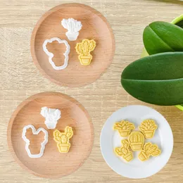 Stampi da forno Stampo per biscotti Tagliabiscotti Stampi 3D Cactus Guarnizioni per cartoni animati Decorazione per torte Forniture per la cucina Pasticceria Accessori fai da te