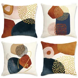 Подушка корпус Morandi абстрактный стиль поволочка льняная печать 45x45см домашний диван декор обратно подушка
