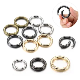 5 Stück Metall-Federtor-O-Ring, zu öffnender Schlüsselanhänger, Ledertasche, Gürtelschnalle, handgefertigte Kette, Schnappverschluss, Clip, DIY-Schmuck, Basteln