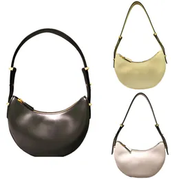 Kvinnor Mens Triangle Prad Half Moon Bag äkta läderresor Purses axelväskor Bagage Totes Lady Cosmetic Bag Hobo Luxury Designers Cross Body Clutch Handväskor