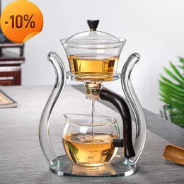 Ultimo set da tè automatico in vetro borosilicato ad alta aspirazione magnetica lampada da palazzo ad acqua che modella set da tè kungfu set da tè in vaso di vetro
