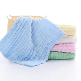 Baby Face towel lenço musselina 6 camadas quadrados de algodão Bibs recém -nascidos alimentação infantil Limpa de pano de face 30*30cm