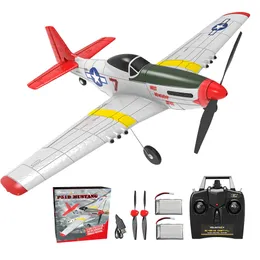 Aeronaves elétricas/RC P51D RC Avião de avião de uma tecla 4-CH Plano RC RTF Aeronaves Mustang com sistema de estabilização xpilot 761-5 RTF 230522