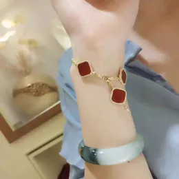 2023 Fashion Armband Four Leaf Pendant Women's Armband Men's Armband 18K Gold Agate Shell Mor of Pearl Wedding Accessories