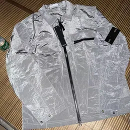 St0ne is1and Designer Men's Casual Shirts tops lightning Jackets shirt metal nylonCasual Shirts