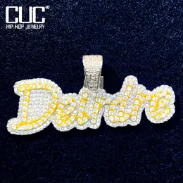 Halsketten Benutzerdefinierte kleine verbundene Buchstaben Namensanhänger für Männer Frauen machen Nummer Halskette Kette Bling Zirkon Fasion Hip Hop Schmuck