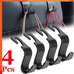 Neue 4PCS Auto Sitz Kopfstütze Haken Auto Innen Verschluss Kleiderbügel für Taschen Auto Clips Versteckte Lagerung Hinten Sitz Haken auto Dekorative