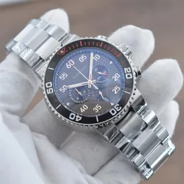 Mens Sport Watch Japan VK Quartz movement Chronograph Grey dial Wristwatches Steel Case racing car Black calendar uhr hanbelson281f