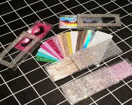 3D Mink False ögonfransar förpackning Tomt fransfodral Bling Glitter Eyelash Box utan ögonfransar Diamond Lash Box4347575