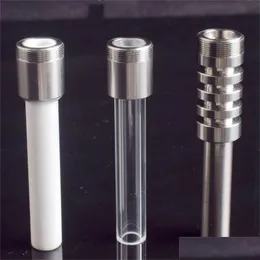 Outros acessórios para fumantes DHS Thread Titanium Cerâmica 510 Quartz Piles Piles de água Dab Dab Rig Rig Micro Nectar Collector Kit Substituição DHSO5