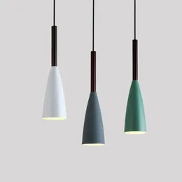 Pendant Lamps Nordic Simple Light E27 LED Modern Hanging Lamp For Bedroom Living Room Lobby Restaurant Bar Art Creative Lightings
