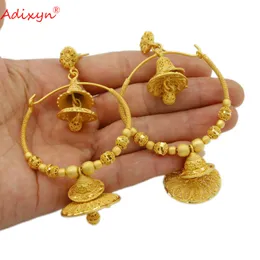 Knoop Adixyn Nieuwe India Hollow Swing Bollywood Etnische Oorbellen Voor Vrouwen Goud Kleur/Koper Handmatige Sieraden Religieuze Activiteiten N032910