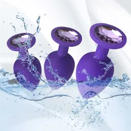 Fabriksuttag Ny Anal Sex Toy Set Smooth Silicone Fetisch Personlig träningspaket av män Kvinnor PURPLE AMETHYST COUNT