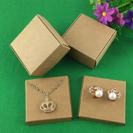 Boxen 50Set Kraft Schmuckschatulle Schmuckkarten Ohrring/Halskette BOX Blanko Schmuck Displays Verpackung Schmuckset/handgefertigte Geschenkboxen