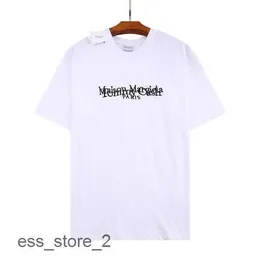 Camisetas masculinas Maison Summer Moda Margiela Menções Designers de Manga Longa Tops Luxuris Letter Cotton Tshirts Clothing Polos Roupos curtos 12 CLQ6