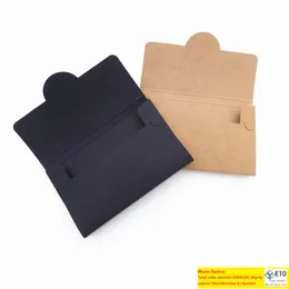 Kraft Paper Black Membership Card Packaging Box Affärskort Box Card Cover Open Letter