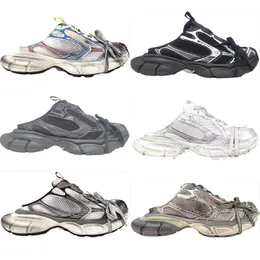 3xl eğitmen katır ayakkabıları erkekler için kadınlar tıknaz sole gümüş gri üçlü siyah beyaz çok erkek yaz gündelik mokasenler düz nefes alabilen tasarımcı spor ayakkabılar 36-46