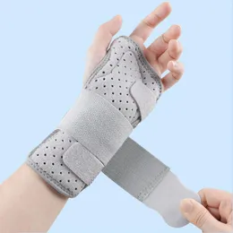Handledsstöd 1PC SPLINT Dubbel aluminiumplatta Nylon Hand Sprain Tendinitis Arvband Andningsbar lättvikt för sportsäkerhet