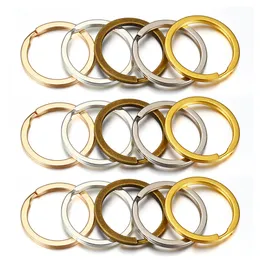 10pcs Flat Key Rings 1/1.1 inch Metal Round Keychain Rings Split Keyring for Home Car Office Keys Holder Handmade Craft Findings