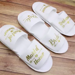 Other Event Party Supplies 1 pair bride shower bride wedding decoration bridesmaid hen party spa soft slippers ladies bachelorette party supplies giftsC 230522