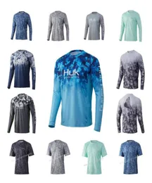 Hunting Jackets Custom Fishing Shirts HUK Performance Long Sleeve Summer Hoodie Quick Dry Jaket Breathable Dresses Camisa Pesca Je3237788
