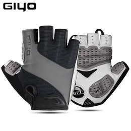 Luvas de ciclismo giyo respirável lycra tecido unissex road bike riding mtb dh rancing biclet bicycle bicycle half finger luva 230520