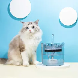 Katzennäpfe, Futterspender, 2 l, Trinkbrunnen, automatischer Filter, Sensor, für Katzen, Futterspender, Haustierspender, Trinker