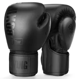 Rękawiczki sportowe naprawianie 10 12 14 16 uncji rękawiczki bokserskie pu skóra Muay thai rura de boxeo darmowe walki MMA plażowe rękawiczki 230520