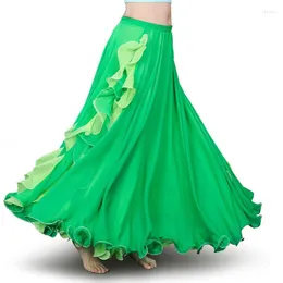 Gonne di danza del ventre con fessure alte in chiffon per abiti da palcoscenico per gonna di accessori per costumi di danza del ventre da donna